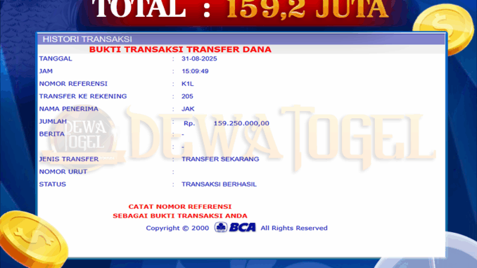 Bukti JP Dewatogel Togel 2
